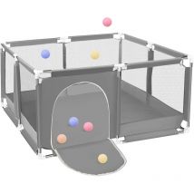 Laufstall Baby Laufgitter Schutzgitter Absperrgitter Kinderzaun Gartenspielzeug Grau