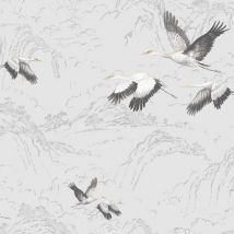 Animalia Silber Vliestapete - 10mx52cm - Laura Ashley