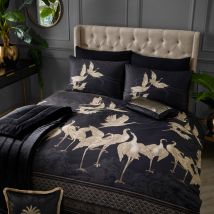 Laurence Llewelyn Bowen - Kireina 100% Cotton Duvet Cover Set, Black/Gold, Super King