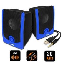 Trade Shop - lautsprecher kabelgebunden stereo usb 2.0 pc notebook dvd tv MP3 tablet 3W A2033 -