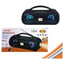 Trade Shop – Bluetooth Lautsprecher 10W mit FM-Radio, TF- und USB-Player, integrierte LED-Taschenlampe