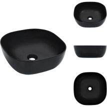 Vidaxl - Lavabo 42,5x42,5x14,5 cm Céramique Noir - Lavabo Carre - Lavabo Salle De Bain - Lavabo Céramique - Lavabo Noir - Meuble Salle De Bain