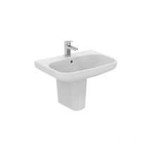Lavabo a 65x48 cm en céramique blanc brillant Ideal Standard i Life - Avec Demi