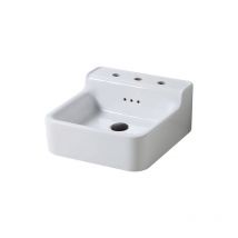 Bleu Provence - Lavabo Style Industriel en Céramique - 44 cm - Blanc - Industrialis