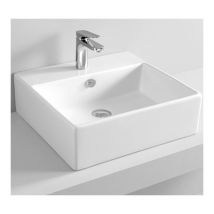 Lavabo appoggio 65x48 cm The. Artceram Quadro Bianco