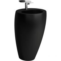 Il Bagno Alessi - Vasque sur pied 52x85x53 cm, trou pour robinet, noir mat H8119717161041 - Laufen
