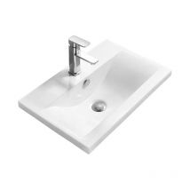 Desconocido - Lavabo cerámico sobre encimera, 42x39cm, Blanco