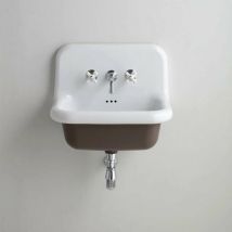 Bleu Provence - Lavabo escolar de cerámica 60 cm - True Colors - Marrón