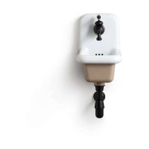 Bleu Provence - Fregadero escolar de cerámica esmaltada - 26 cm True Colors - Taupe (Tortora 1019)