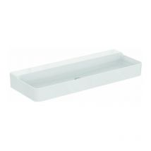 Ideal - Lavabo conca 1200x450x165mm blanco sin orificio para grifería, sin rebosadero standard