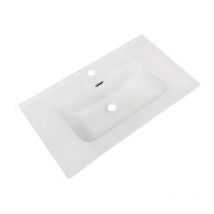 Lavabo consolle d'appoggio in ceramica bianco 81x46.5x17H VA836-80