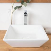 Wanda Collection - Lavabo cuadrado de cerámica Nash 41cm