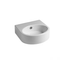 Lavabo da Appoggio a Parete o Sospeso 45x44xh14 cm in Ceramica Bianco Lucido - Monoforo
