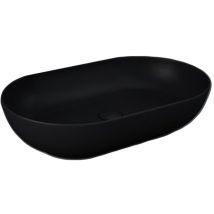 Rak Ceramics - Lavabo Da Appoggio Feeling Ovale - Nero Opaco