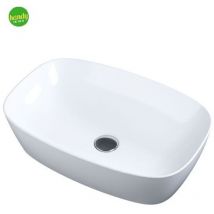 Lavabo da appoggio in ceramica bianca modello ctl 60 60x38 cm BARBOTTINA