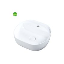 Lavabo Da Appoggio In Ceramica Bianca Con Foro Modello Drv 40 40,5x40 Cm Barbottina