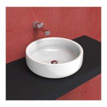 Lavabo da appoggio o su colonna bonola senza troppopieno Flaminia Colore:: Rosso Rubens