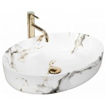 Lavabo da appoggio REA queen carrara shiny