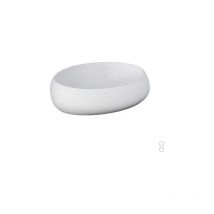 Lavabo da appoggio cloud ovale bianco opaco matt l. 58 cm