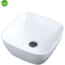 Lavabo da appoggio in ceramica bianca modello ctl 40 40x40 cm barbottina