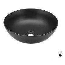 Lavabo tondo d'appoggio matt nero