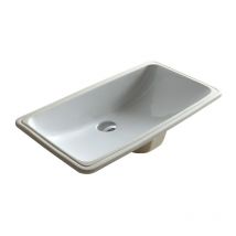 Galassia - Lavabo D'Arredo Incasso Sottopiano 71x37 Rettangolare Bianco Di