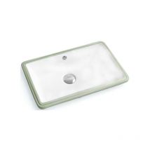 lavabo de encastrar cerámico 54x34x18,5 cm, Blanco