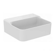 Ideal - Lavabo de mano conca 400x350x165mm blanco sin orificio para grifería, sin rebosadero standard