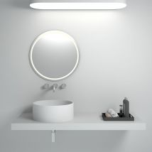 Lavabo de pie redondo Blanc mat - Makoua