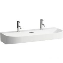 Laufen - Lavabo Sonar de con 2 agujeros para grifos, con