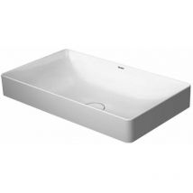 Duravit - DuraSquare - Lavabo da appoggio 60x34 cm, DuraCeram, con WonderGliss, bianco alpino 23556000001