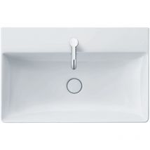 Duravit - Lavabo DuraSquare de 80x47cm, 1 agujero para grifo, sin