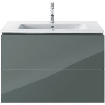 Duravit - me by Starck Furniture Lavabo 830mm bianco seta opaco con troppopieno, con foro b, 1 foro rubinetto