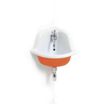 Bleu Provence - Lavabo École d'Angle en Céramique émaillé - 42 cm True Colors - Orange (Arancio 2004)
