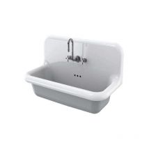 Bleu Provence - Lavabo École en Céramique émaillée - 90 cm True Colors - Gris (Grigio Chiaro 7035)