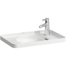 Laufen - Lavabo encastrado val, sin agujero para grifo, con