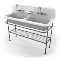 Bleu Provence - Vasque en Céramique émaillée - 120 cm - True Colors - Gris (Grigio Chiaro 7035)