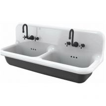 Bleu Provence - Lavabo en Céramique émaillée - 120 cm - True Colors - Noir (Nero 9005)