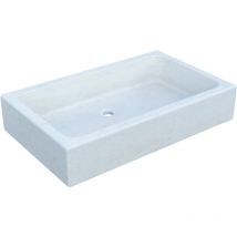 Lavabo en marbre blanc Évier de cuisine Vasque à poser Évier en pierre Évier intérieur et extérieur Vasque pour fontaine