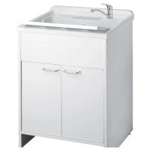 Lavabo en PVC blanc 60x50x85H cm - Laden