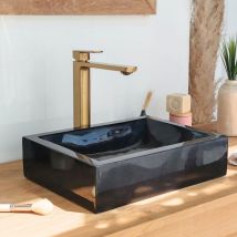 Wanda Collection - Lavabo sobre encimera cuarto de baño Alejandría rectángulo 30 x 40 cm negro