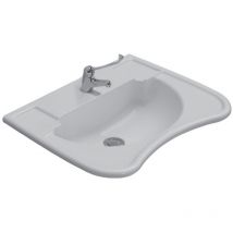 Ceramica Globo - Lavabo ergonomique suspendu 67x56 en céramique blanc brillant