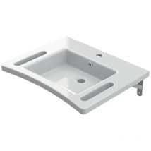 AKW - Vasque pmr de synthèse Onyx blanc 600 x 480 x 130 mm international