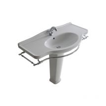 Lavabo Ethos sospeso/su colonna o su mobile cm. 110x52 monoforo