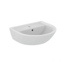 Lavabo 55x46 cm en céramique blanc brillant Ideal Standard Eurovit - Avec Demi