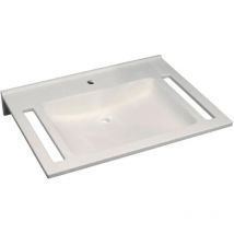 Publica - Lavabo adapté aux pmr, 700x550x115 mm, sans trop-plein, trou de robinetterie, blanc alpin 402170016 - Geberit