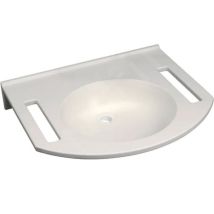 Publica - Lavabo adapté aux pmr, 600x550x115 mm, sans trop-plein, sans trou pour le robinet, blanc alpin 501.041.00.1 - Geberit