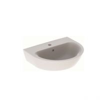 Keramag - Lavabo Geberit Renova, 55x45cm, troude robinetterie au centre, Blanc