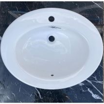 Roca - Lavabo Incasso Monoforo Giralda 62x50 Cm - Ceramica Bianco Lucido