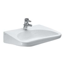Laufen - Rehab - Lavabo senza barriere, 66x55 cm, 1 foro per rubinetto, senza sfioratore, bianco H8106030001041